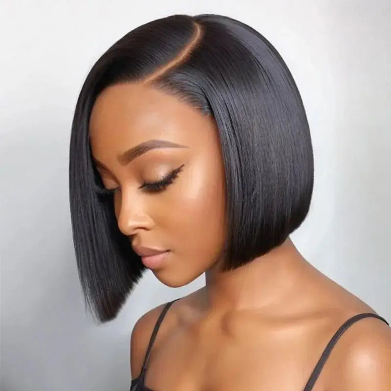 Perruque Lace Front Droite en Cheveux Humains Remy, 4-16 pouces, Cheveux Brésiliens