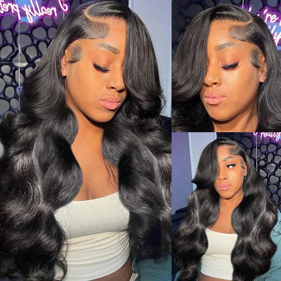 Perruque Body Wave Brésilienne - Lace Frontal 13x4 & 13x6, 100% Cheveux Humains
