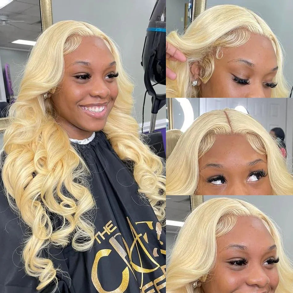 Perruque 613 Blonde en Cheveux Humains - Lace Front