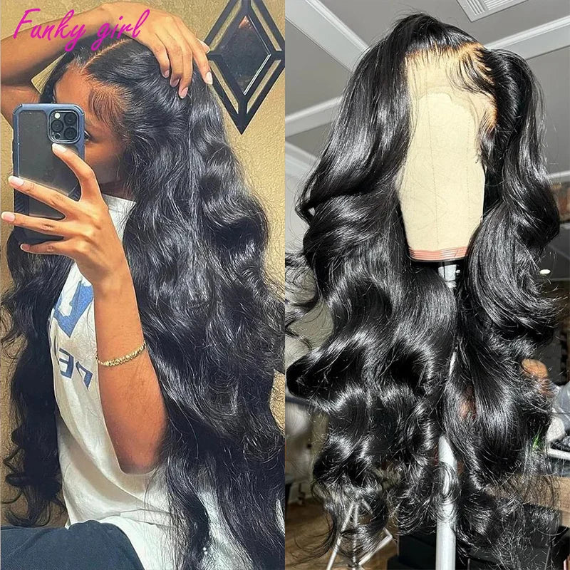Perruque Body Wave Brésilienne - Lace Frontal 13x4 & 13x6, 100% Cheveux Humains