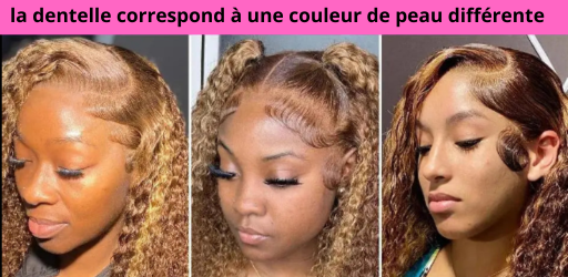 Perruque Mèche ondulée sans colle blond miel 13x6 HD 100% naturels 4x4 Lace Closure