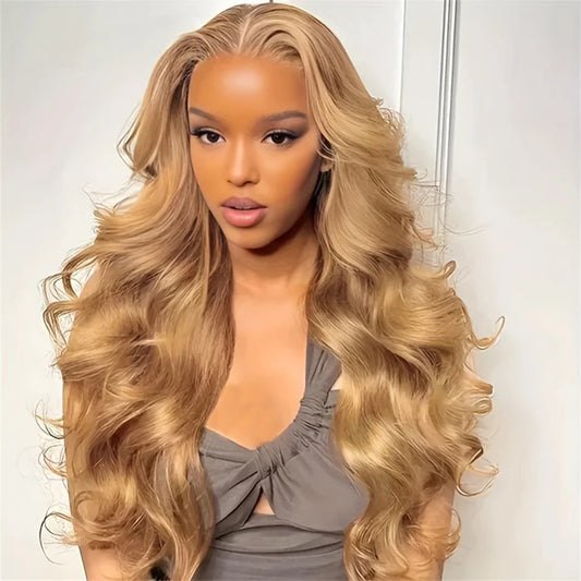 Perruque Body Wave Honey Blonde 13x4 HD perruque à dentelle frontale 100% Cheveux Humains